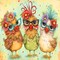 Hen Chicken Stamped Cross Stitch Kits for Begainner,Cross Stitch Patterns Needlepoint Kits for Adults